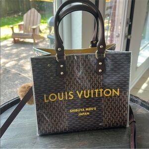 Authentic Louis Vuitton shopping bag PVC upcycle JAPAN edition